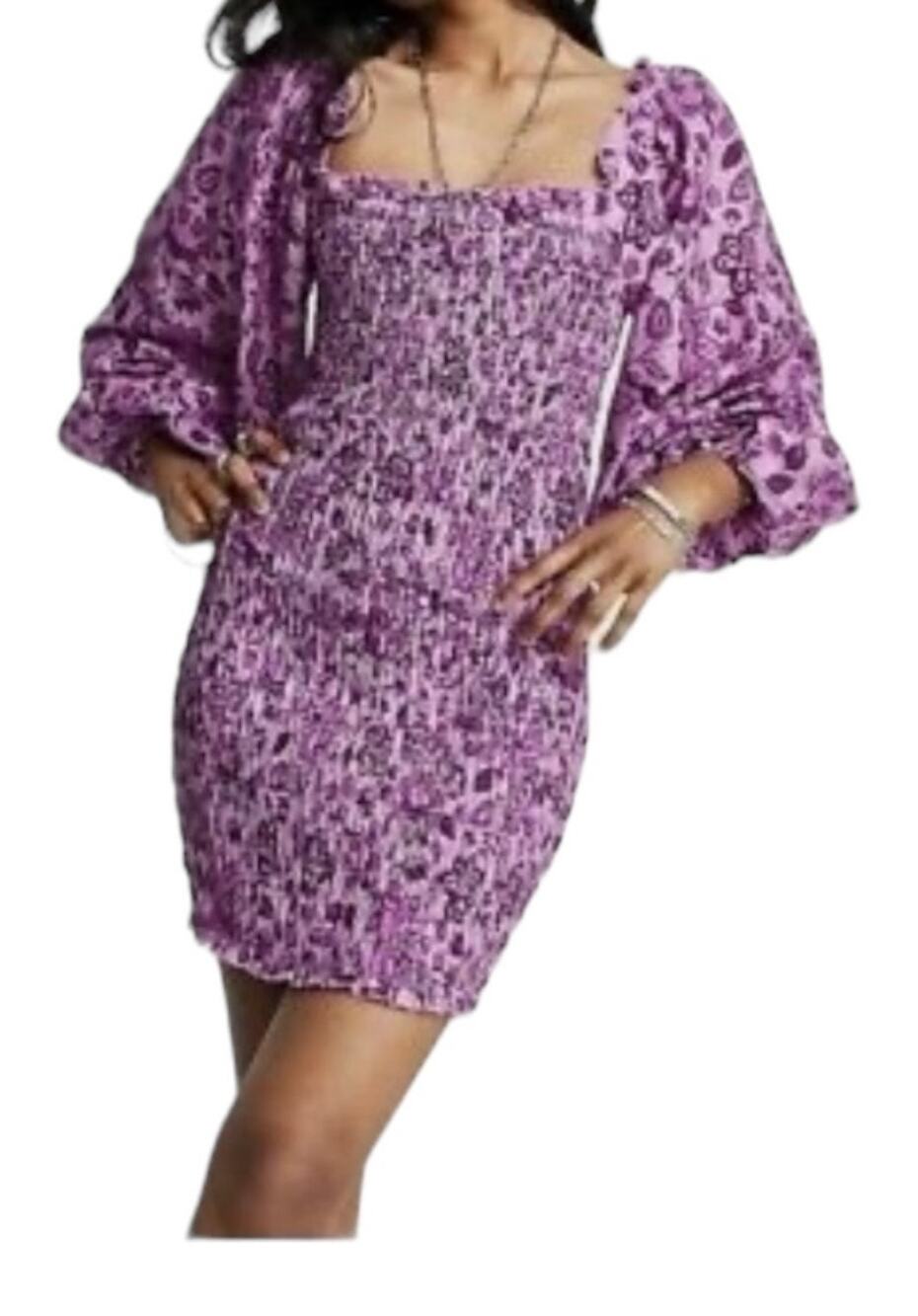 Free People Dress Azalea combo smock it to me minidress Small S